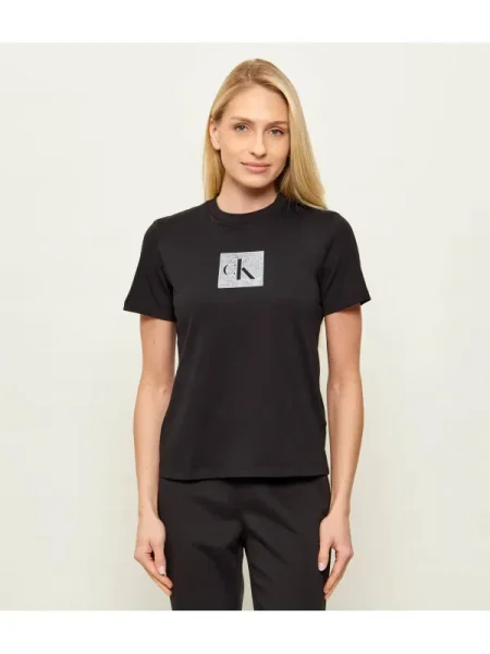 Calvin Klein Jeans Póló világosszürke fekete