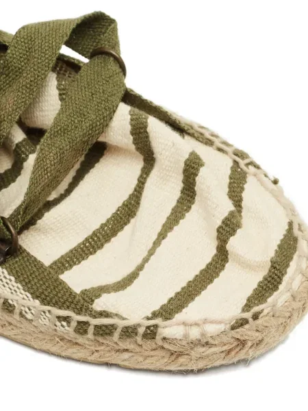 Espadrile Tory Burch cu dungi verde
