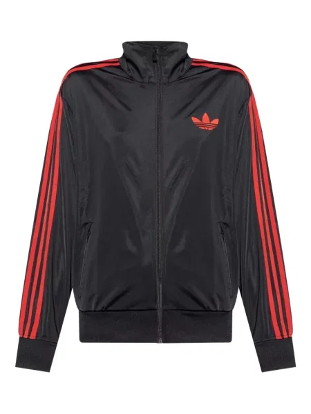 Cămașă Adidas cu dungi cu broderie clasică gri