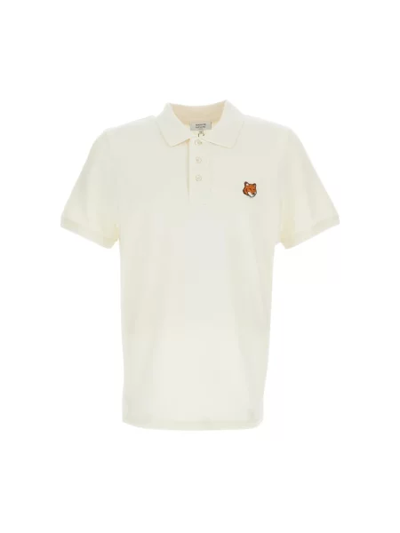 Koszulka polo Maison Kitsune beżowa