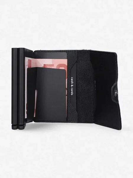 Secrid pénztárca Portfel Secrid Twinwallet Crisple TC-BLACK fekete