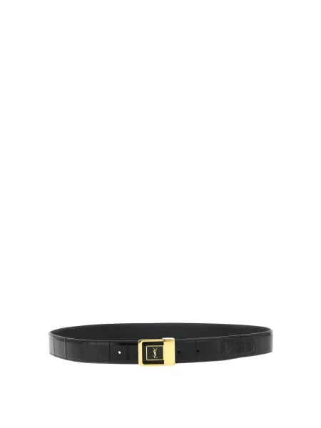 Pasek Saint Laurent skórzany czarny