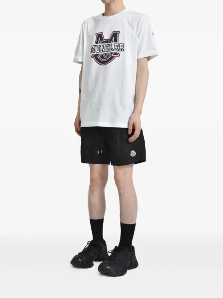 Tricou Moncler cu imagine alb