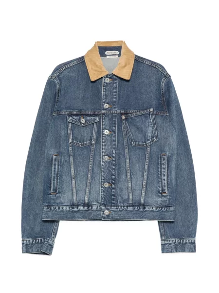 Gulerat geacă de blugi Jw Anderson de catifea cord albastru
