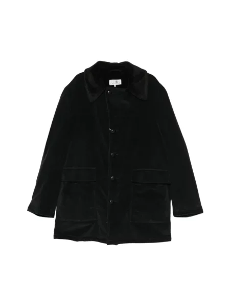 Płaszcz Mm6 Maison Margiela skórzany czarny