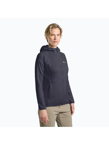 Bluza polarowa Jack Wolfskin Kolbenberg Hooded Full Zip graphite szara