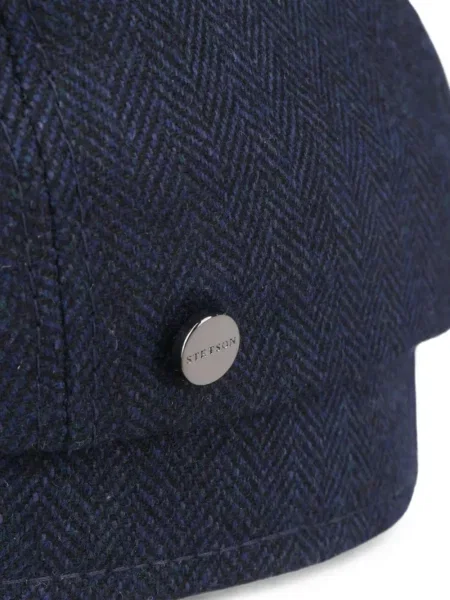 Căciulă Stetson de lână fără toc cu model herringbone albastru