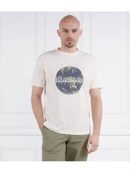 Napapijri Tricou S-DAULE SS WHITECAP GRAY bej