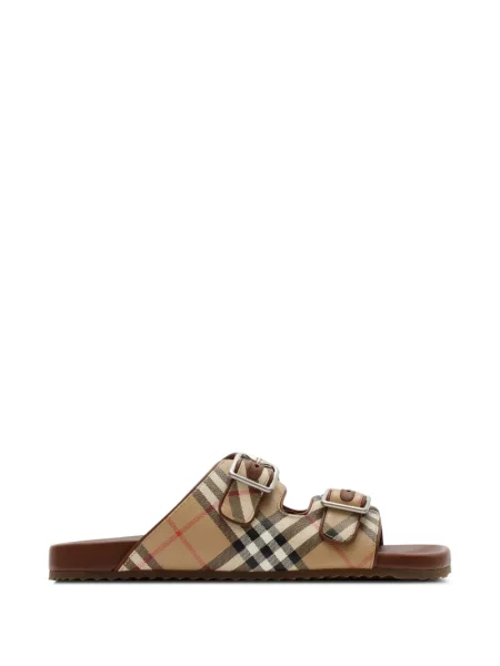 Sandale Burberry din piele în carouri