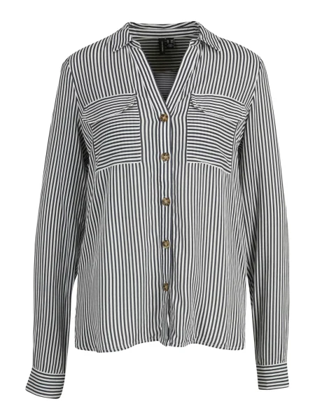 Vero Moda Tall Blúzka BUMPY čierna biela