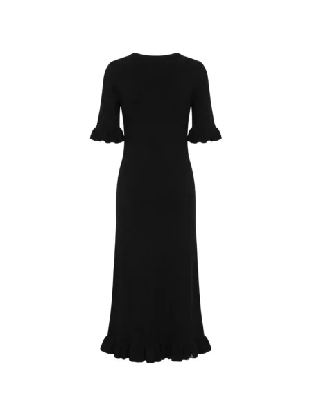 Rochie maxi Jil Sander cu decolteu în V negru