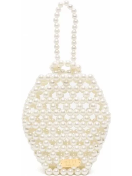 Torebka 0711 z perełkami żółta