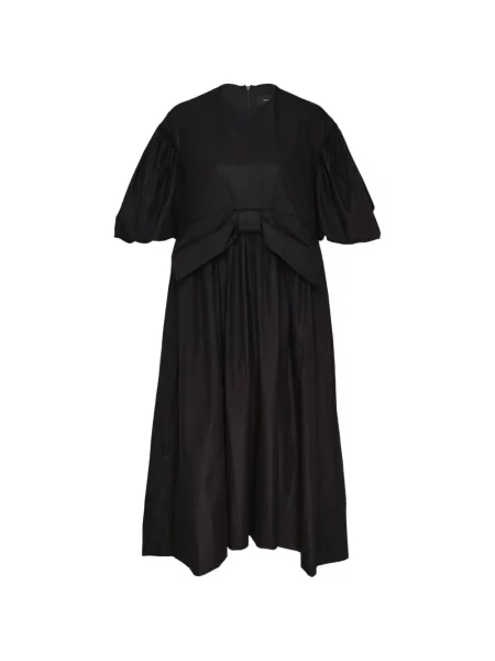 Rochie midi Simone Rocha cu funde negru