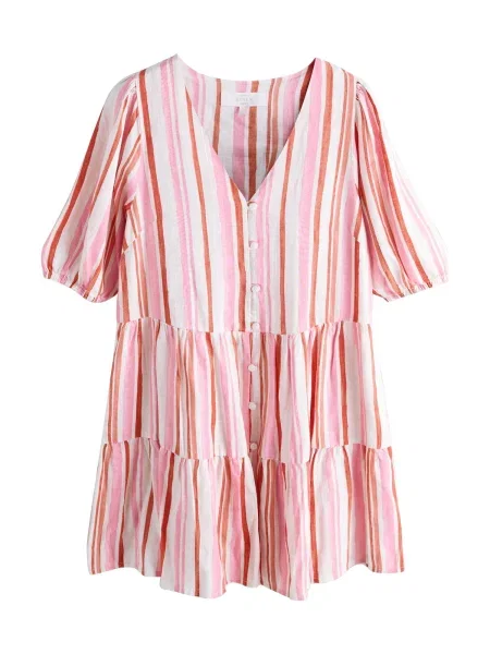 Next Rochie castaniu / roz alb