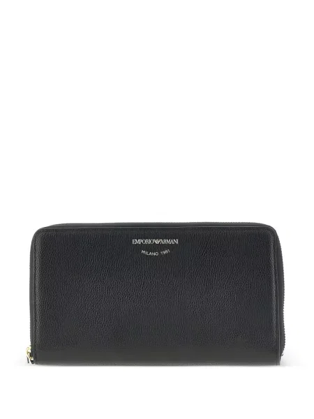 Kožni novčanik Emporio Armani crna