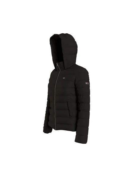Geacă Tommy Hilfiger cu glugă negru