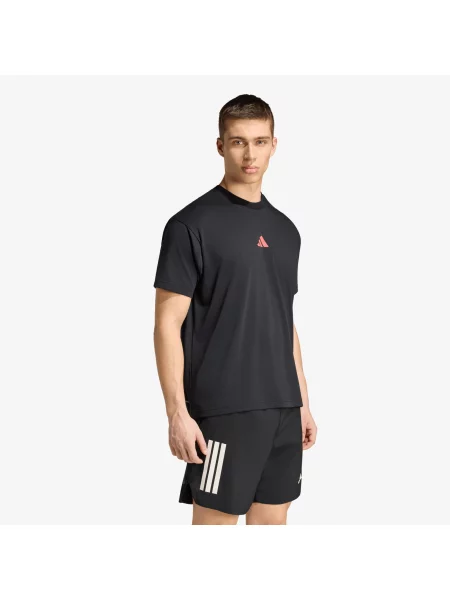 Tricou adidas Running State Of Mind Graphic T-Shirt Black/ Pure Turbo S negru