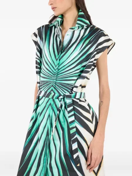 Rochie midi Roberto Cavalli cu imagine până la genunchi de costum albastru