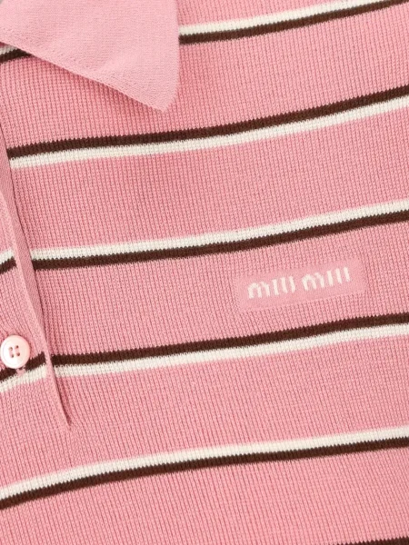 Polo Miu Miu cu dungi roz