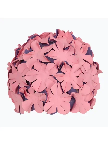 Дамска шапка за плуване Fashy Flowers rose / purple виолетово