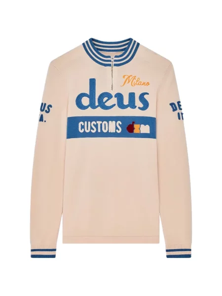 Pulover Deus Ex Machina cu autograf alb