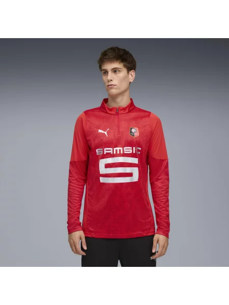 Bluza treningowa z zamkiem Stade Rennais F.C. PUMA czerwona