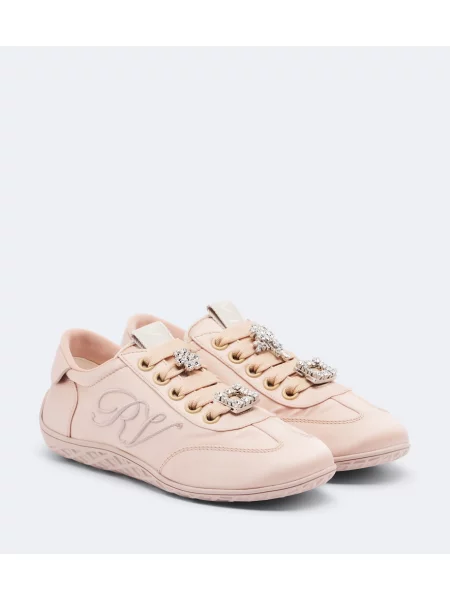 Sneakerși Roger Vivier din satin roz