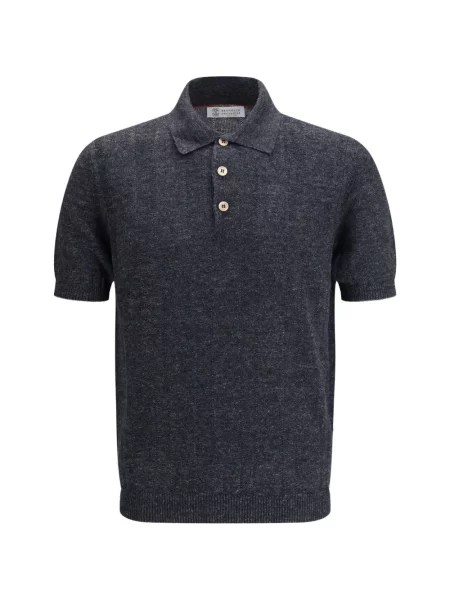 Krátké polotričko Brunello Cucinelli šedé