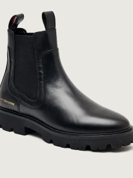 Tommy Hilfiger Ghete Jodhpur Lthr Low Chelsea negru