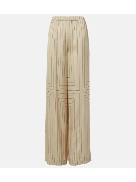 Pantaloni Joseph de mătase bej