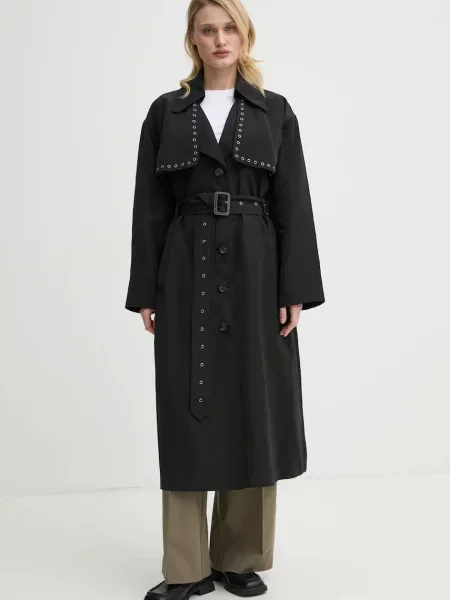 Bruuns Bazaar palton femei de tranzitie negru