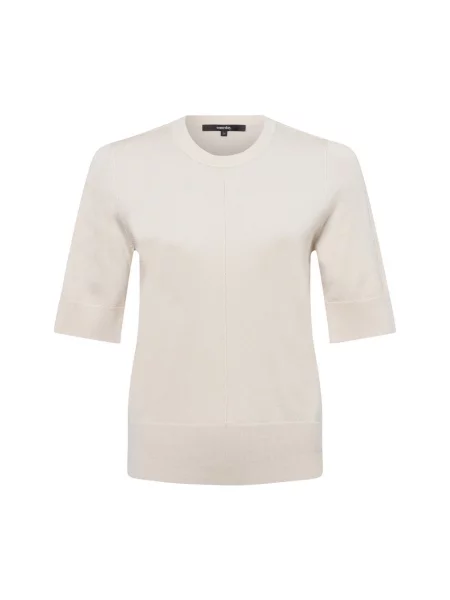 Sweter z dzianiny z prążkowanymi wykończeniami model ‘Tsumi’ Someday beżowy