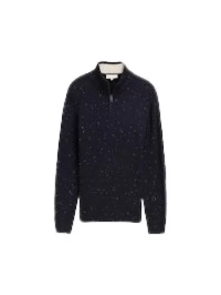 Tom Tailor Swetry Kobieta Structured Troyer niebieski