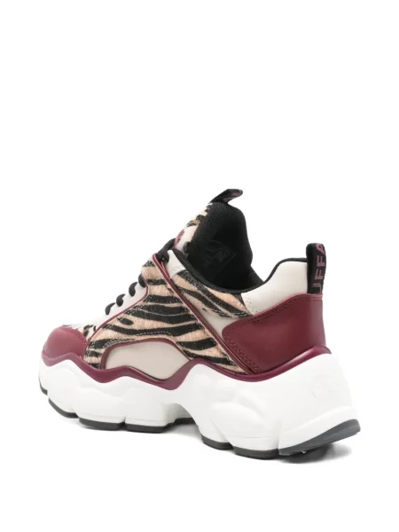 Sneakerși Buffalo cu imagine cu imprimeu animal print roșu