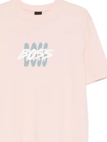 Tricou Boss cu imagine roz