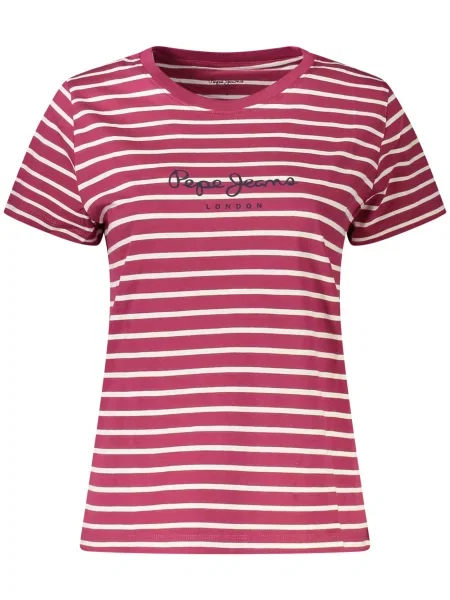 Tricou Pepe Jeans cu dungi alb
