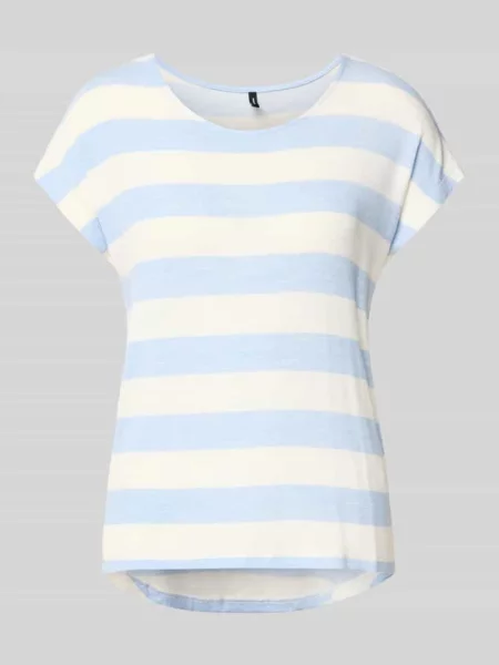 Pudełkowy krój t-shirt z mieszanki model WIDE STRIPE' Vero Moda