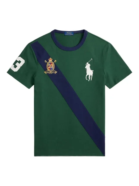 Μικρός κασκέτο Polo Ralph Lauren με χαμηλή μέση υφαίνω διαγωνίως πράσινο