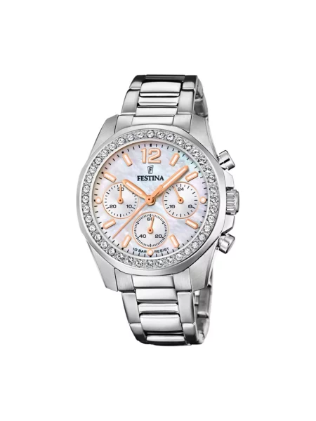FESTINA Analogové hodinky Chronograph Boyfriend krémová