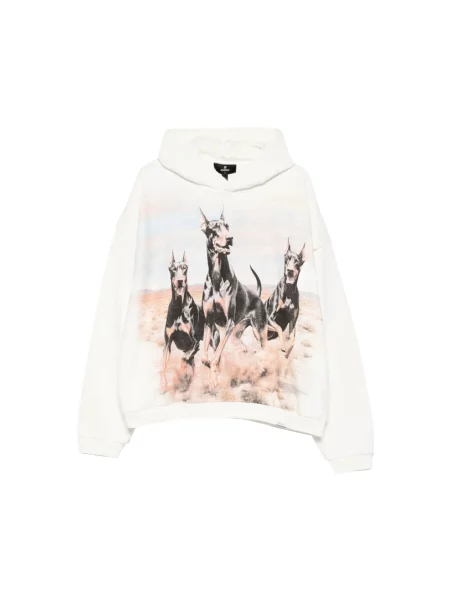 Bluza z kapturem Represent z kapturem z nadrukiem biała
