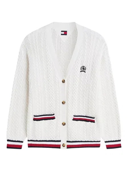 Tommy Jeans Kardigán biela