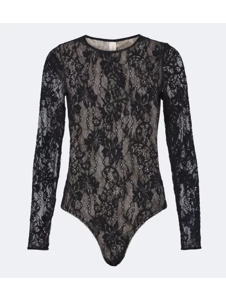 Body Zimmermann din dantelă negru