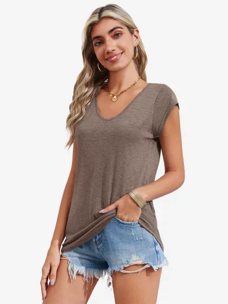 Imily Bela Tricou amestecat maro