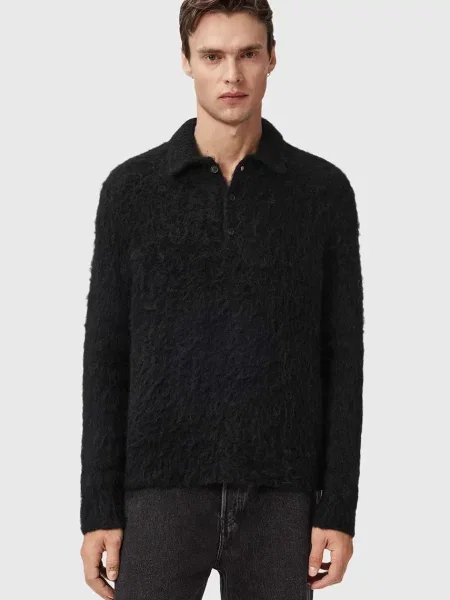AllSaints pulover din amestec de lână SONNY negru
