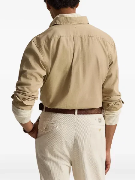 Scurt șapcă Polo Ralph Lauren cu broderie din jerseu maro