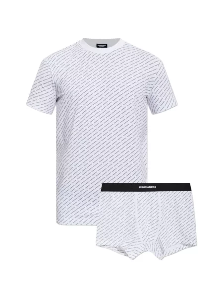 Tricou Dsquared2 cu imagine alb