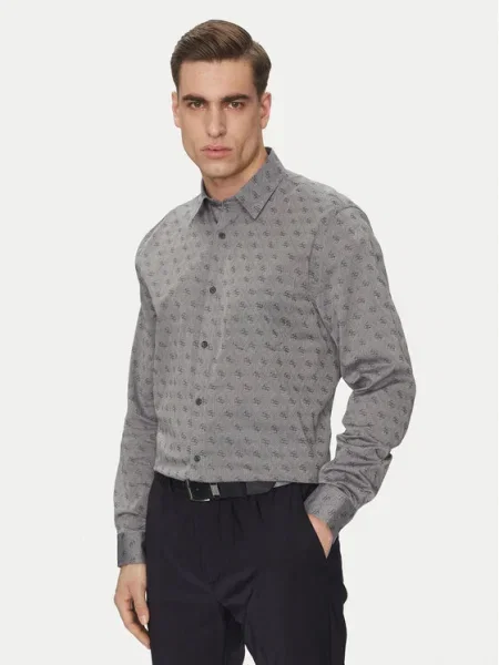 Guess Cămașă Gri alb