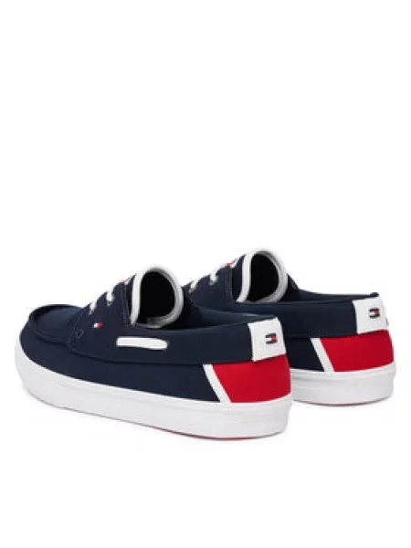Tommy Hilfiger Teniszcipő Th Boat Vulc Sneaker Canvas Sötétkék