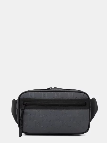 Torbica za okoli pasu Karl Lagerfeld siva