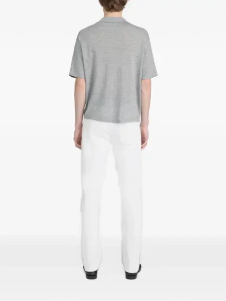 Scurt tricou polo Frame gri